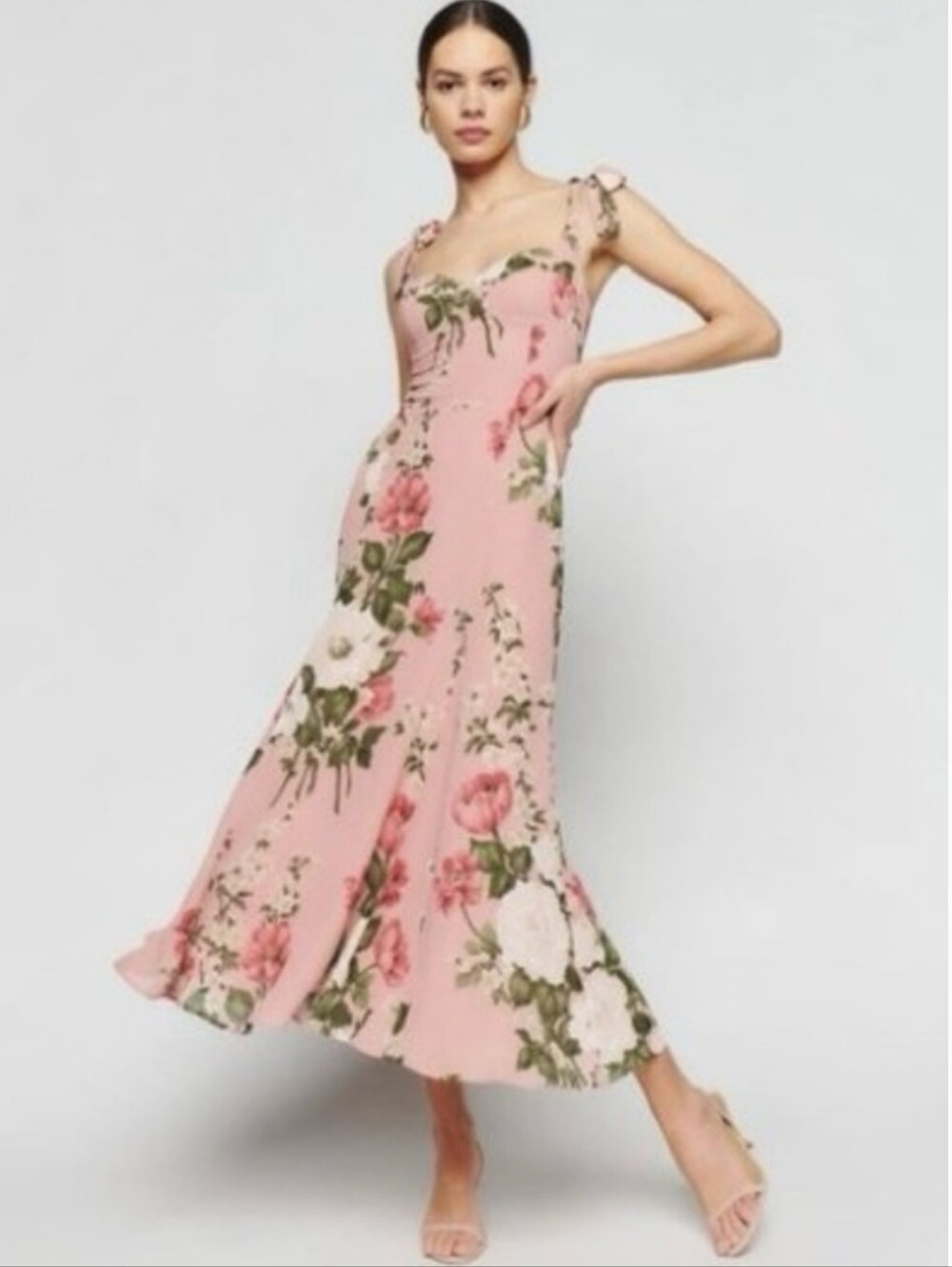 Reformation Nadira Midi Dress in Rose Garden